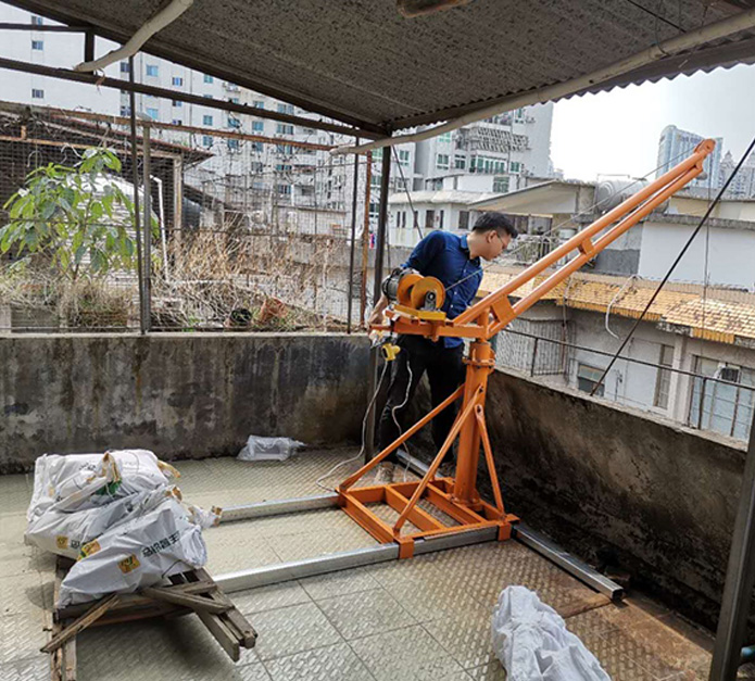 室外小吊機，樓房吊運機，樓頂吊運機