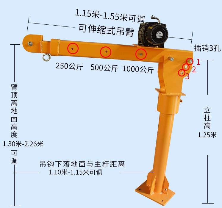 1噸車載小吊機